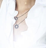 NECKLACE/ large black matt/ "MADE WITH LOVE BY VIENNINA" / N*FINITY