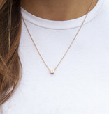 N*ITIAL  Bracelet or Necklace "J"  rosegolden