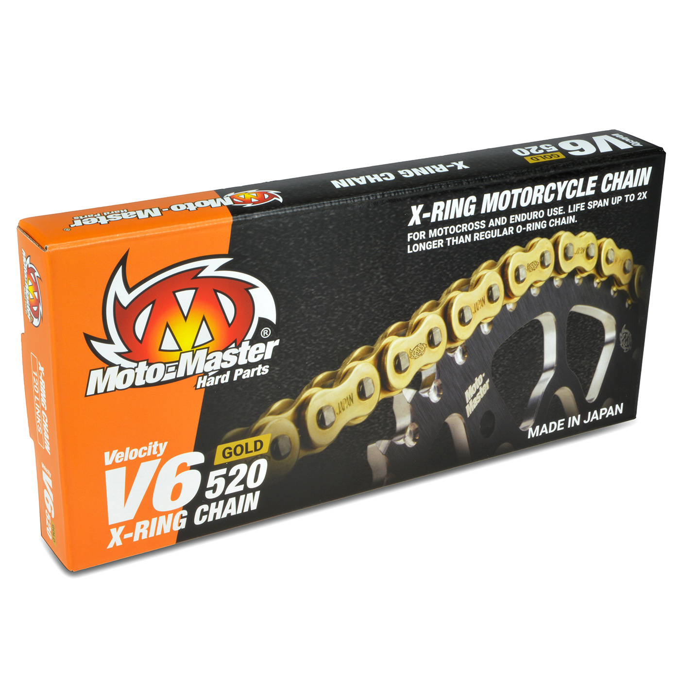 Moto Master Chain V6-520G X-Ring (120 links, with Press)