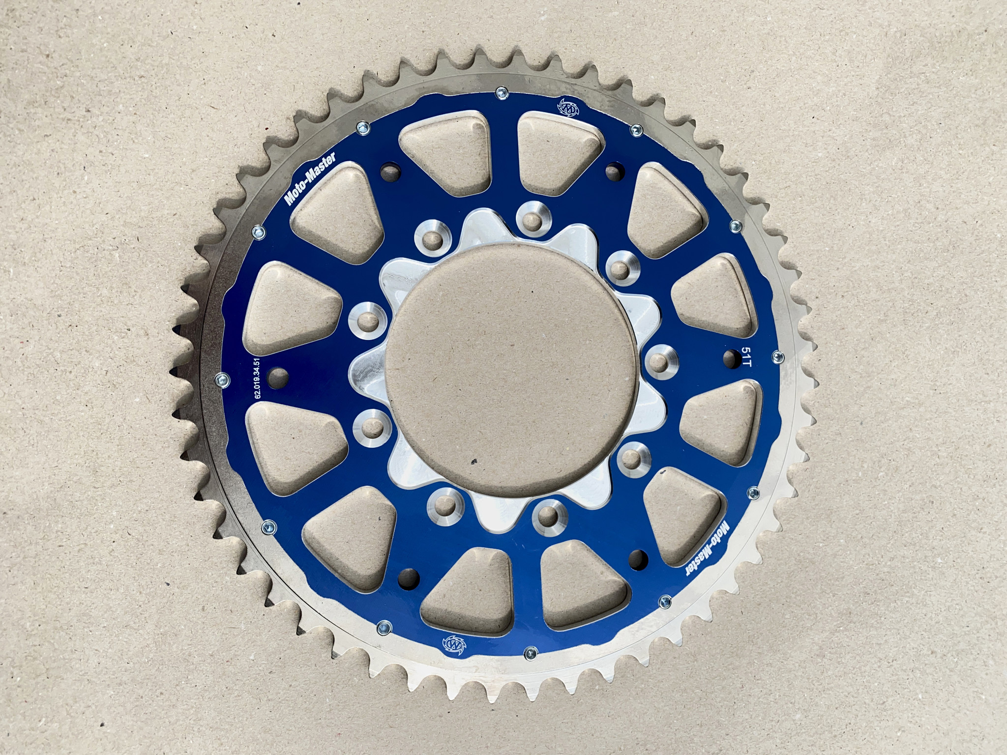 Motomaster - REAR SPROCKET Alu/Steel TM 49t Blue