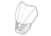 HEADLIGHT ONLY PLASTIC WHITE 2020->..... LED