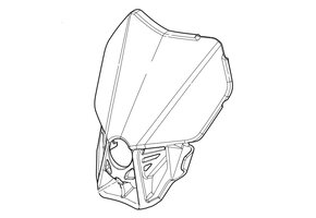 HEADLIGHT ONLY PLASTIC WHITE 2020->..... LED