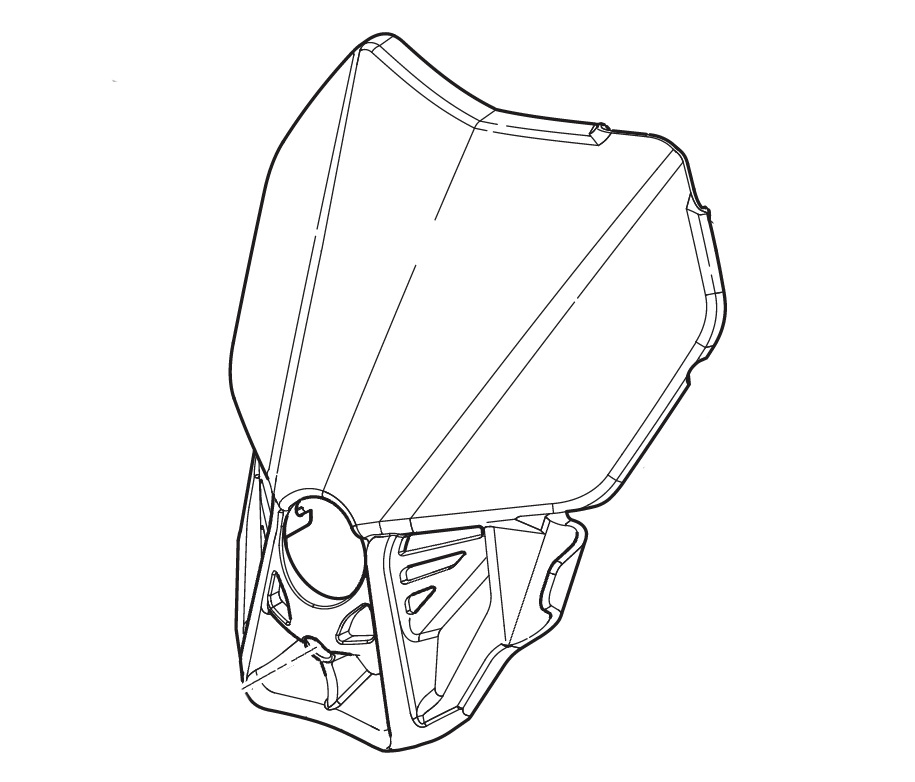 HEADLIGHT ONLY PLASTIC WHITE 2020->..... LED