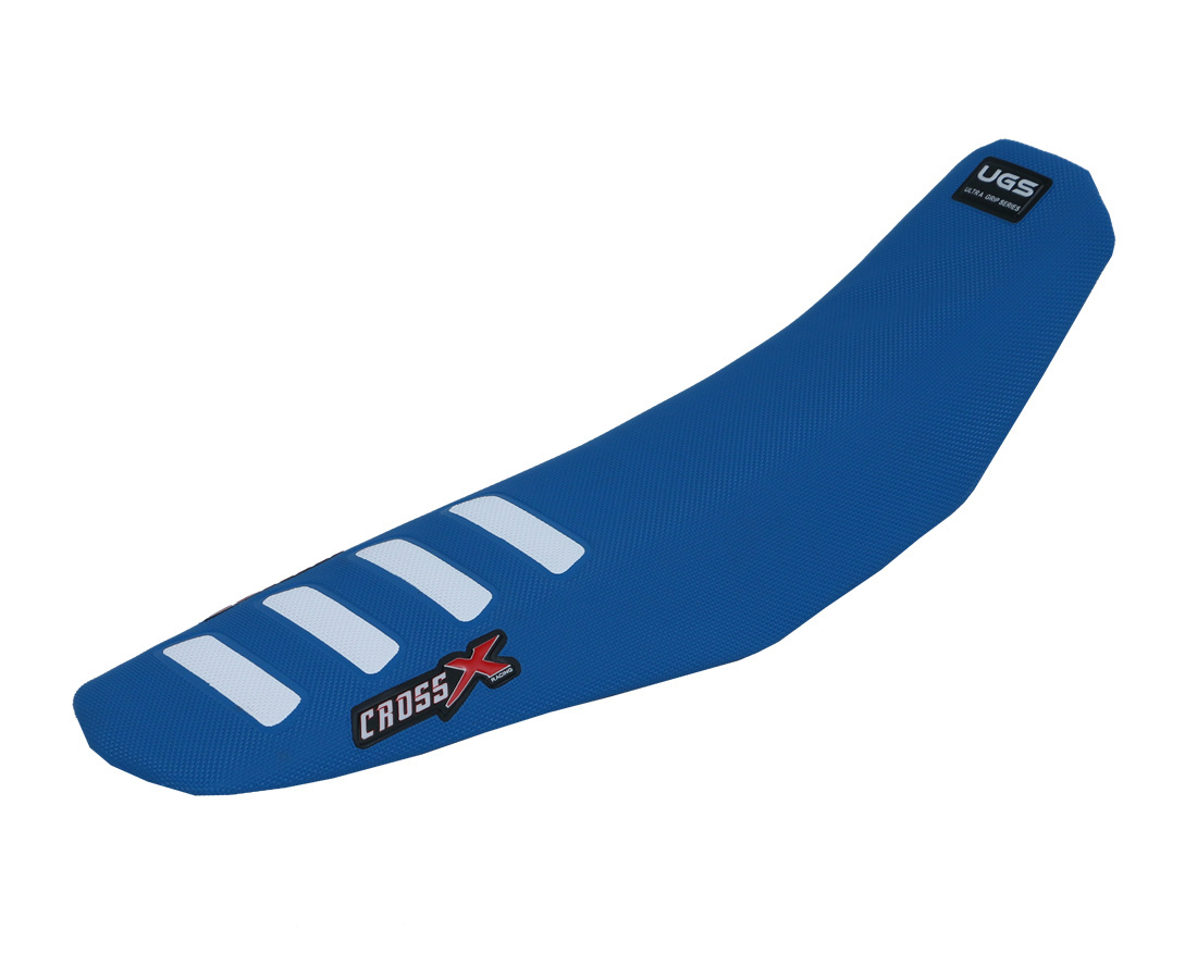 CROSS X UGS SEAT COVER, BLUE/WHITE (COLOR WAVE) - TM MX-EN 2008-2014 (2s/4s)