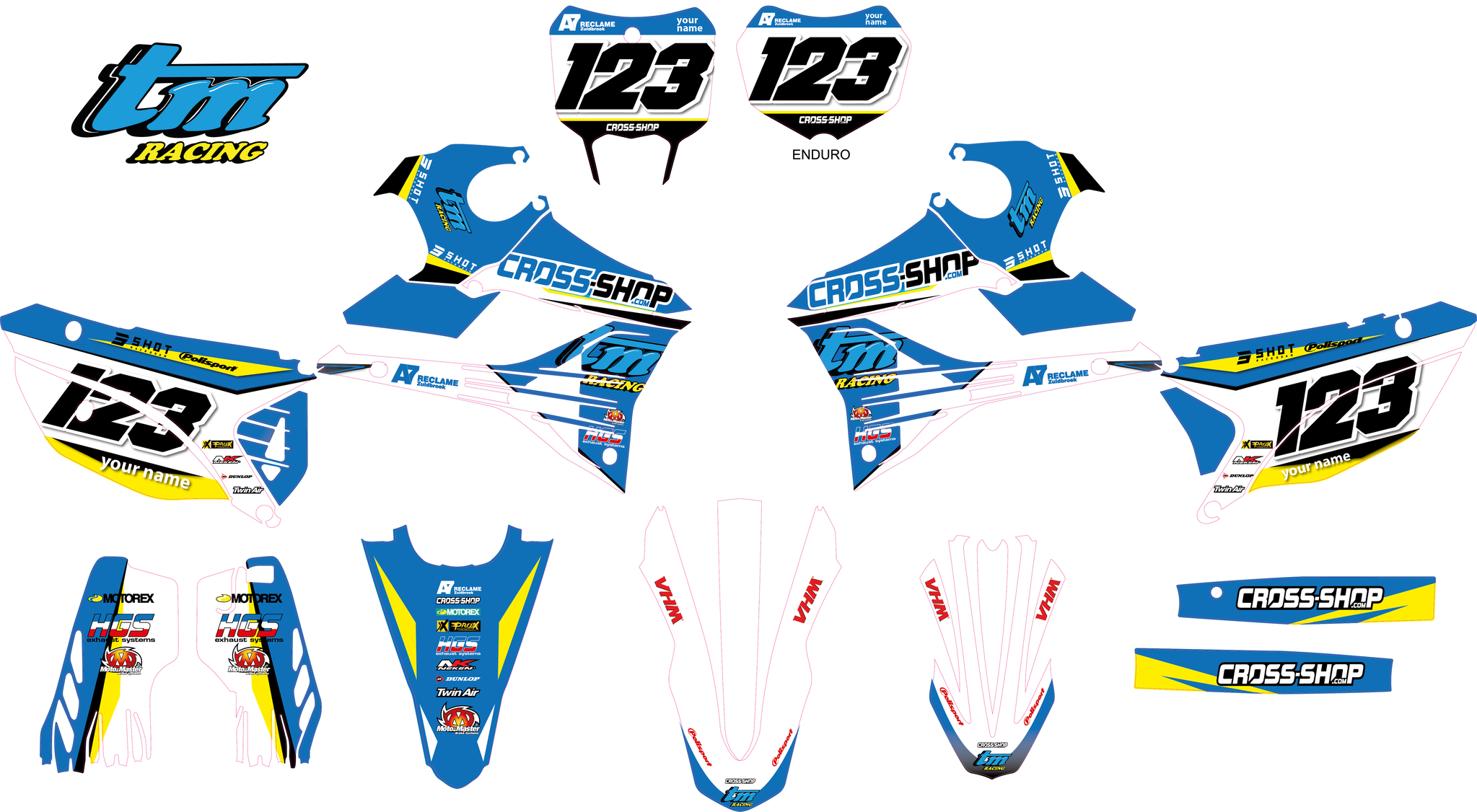 Decal kit TM Moto 2022->.... "Bielstein"