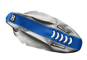 Blackbird Zadelovertrek Double Grip 3 - TM 2/4takt 2022->.... Blauw/Grijs/Wit