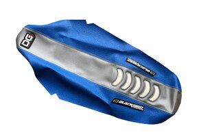 Blackbird Seatcover Double Grip 3 - TM 2/4stroke 2022->.... Grey/Blue/White