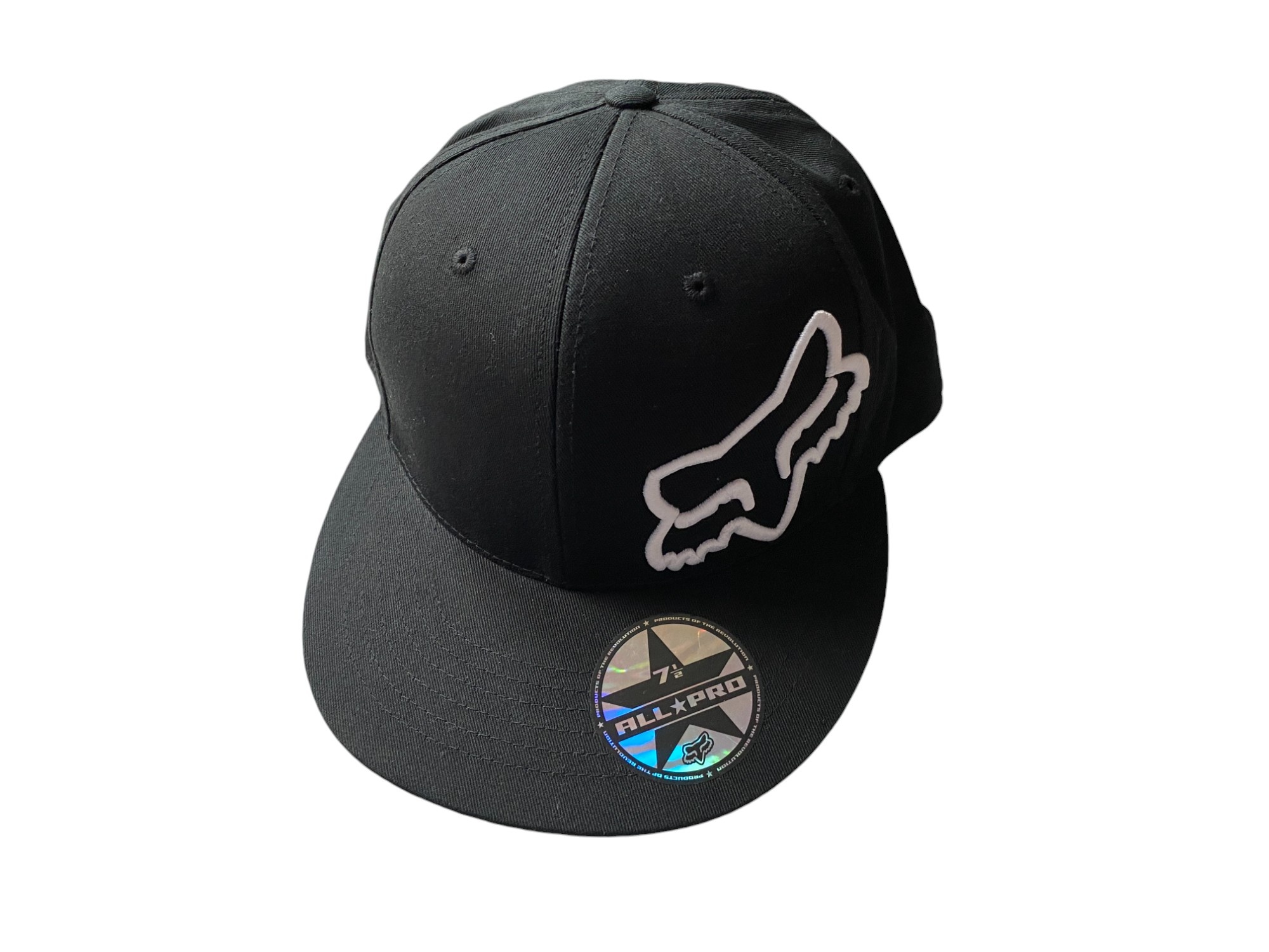Black with White Fox Cap - 7,5