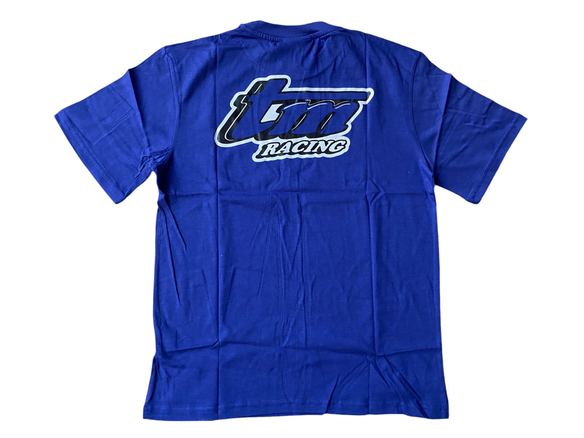 TM Racing T-Shirt Adult (Logo Blue and White) - L