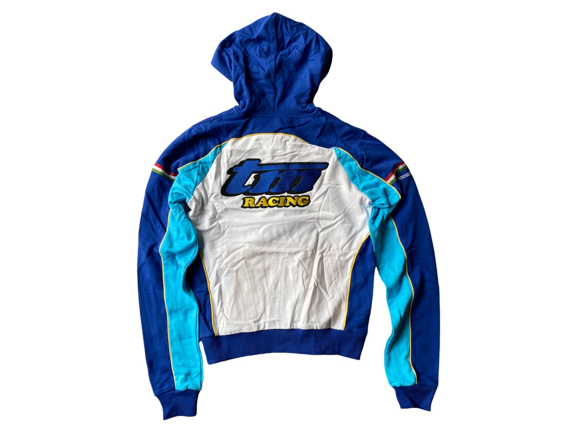 TM Racing  Ladies Vest White and Blue  with Zipper - L