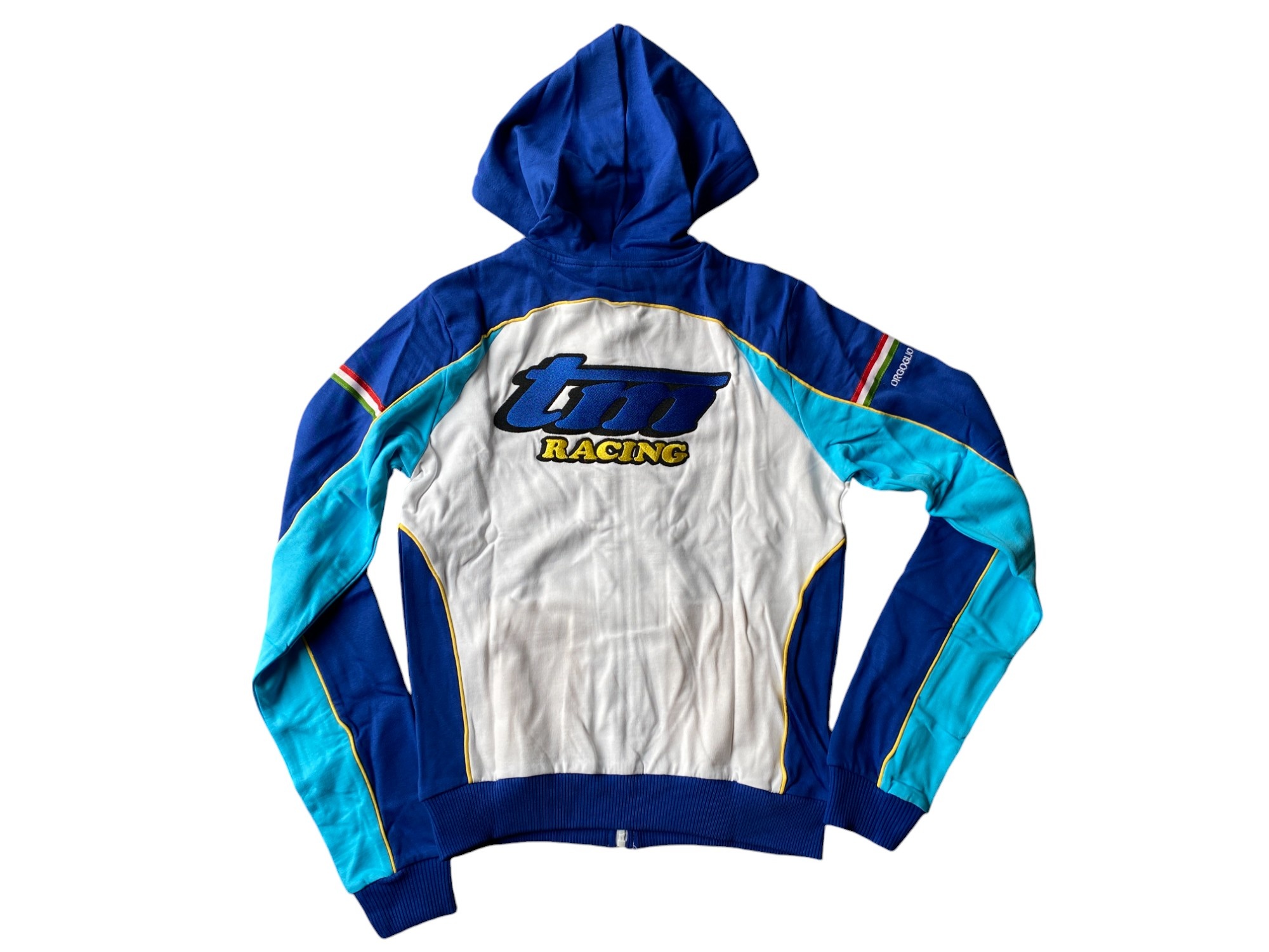 TM Racing Ladies Vest White and Blue  with Zipper - XL