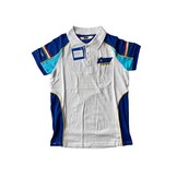 TM Racing Ladies Polo Adult Blue, White and  Yellow - L