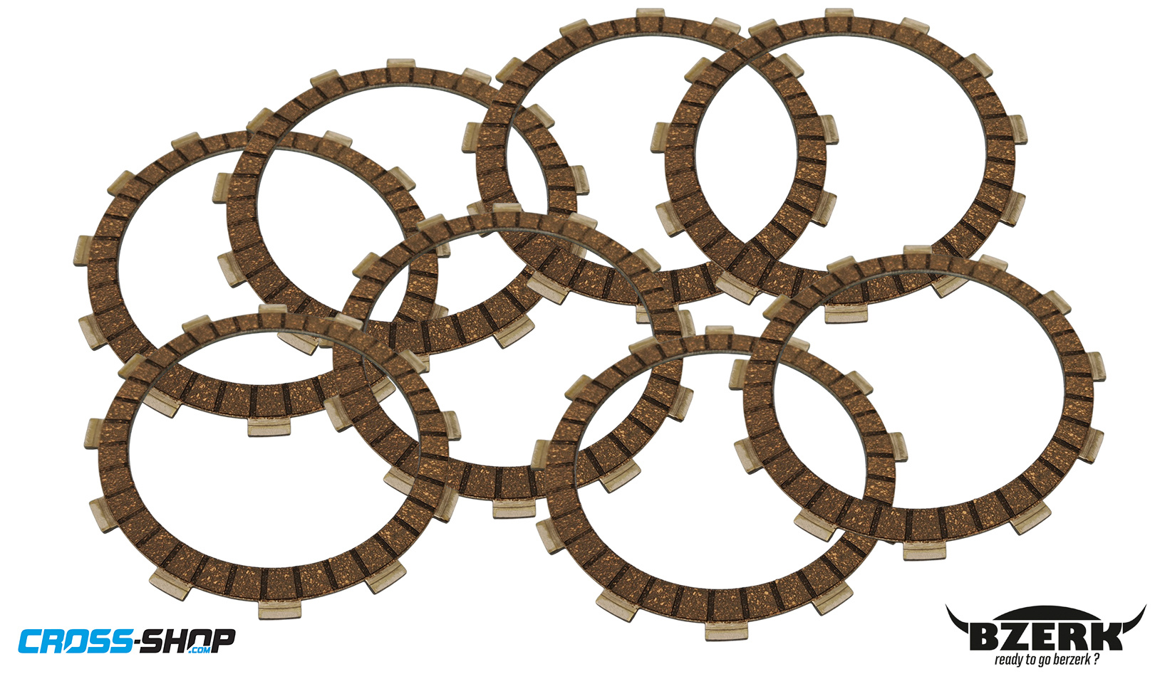 *NEW* BZERK USA Clutch Disc TM 250/300 2 stroke  (8pcs) 2,8mm (Same as OEM F35533)