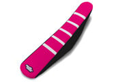 MOTOSEAT SEAT COVER TM 13-  85cc Pink/Black+White Stripes