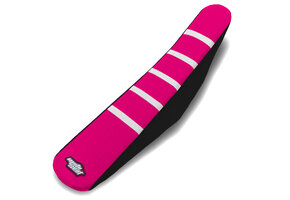 MOTOSEAT SEAT COVER TM 13-  85cc Pink/Black+White Stripes