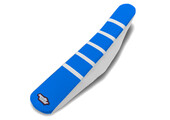 MOTOSEAT SEAT COVER TM 08-14 Blue/White+White Stripes