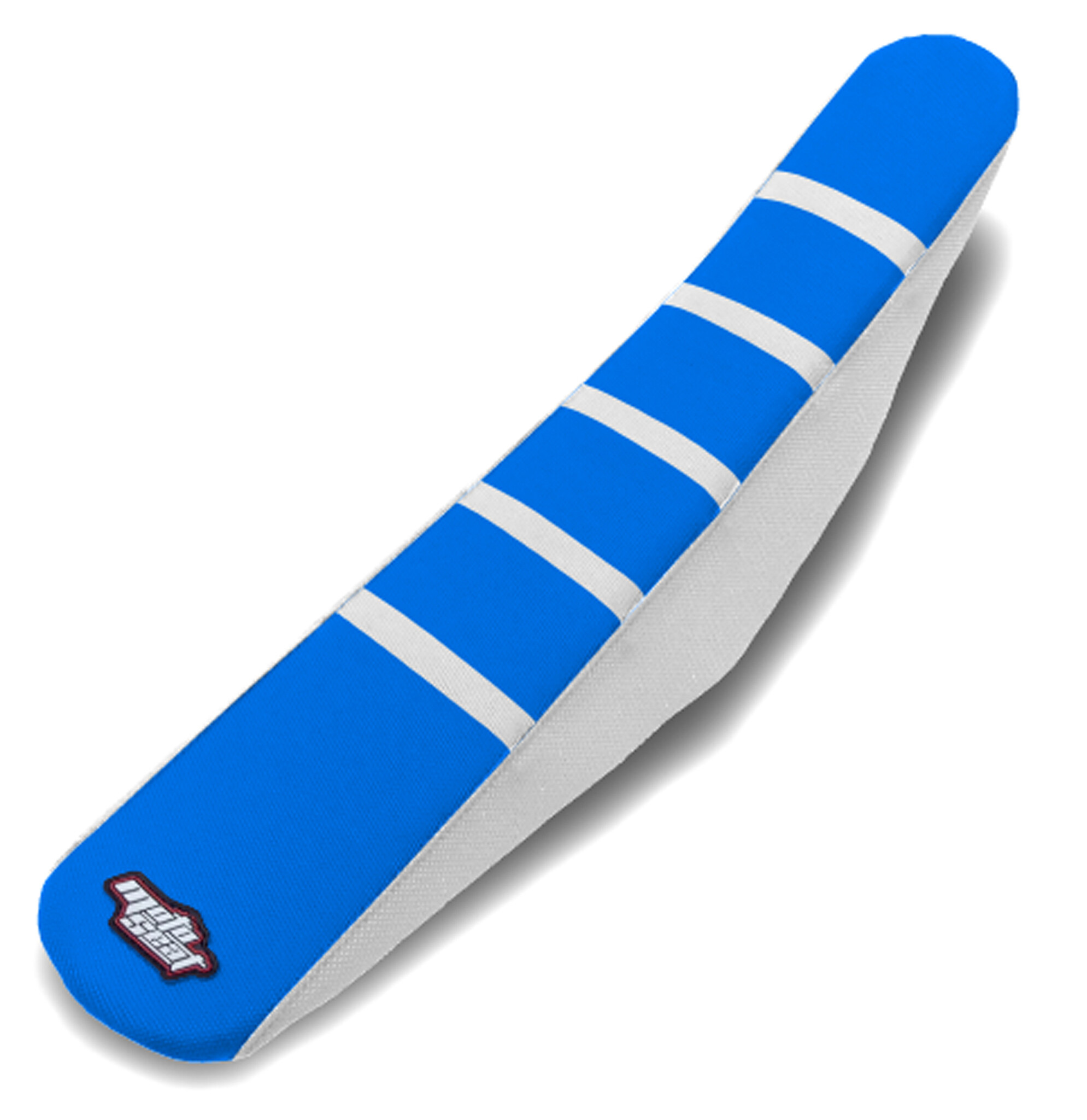 MOTOSEAT SEAT COVER TM 08-14 Blue/White+White Stripes