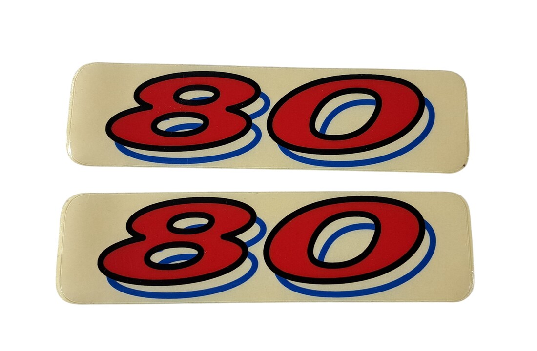 TM "80" Sticker 1998/1999 Red