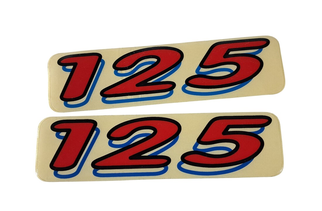 TM "125" Sticker 1998/1999 Red