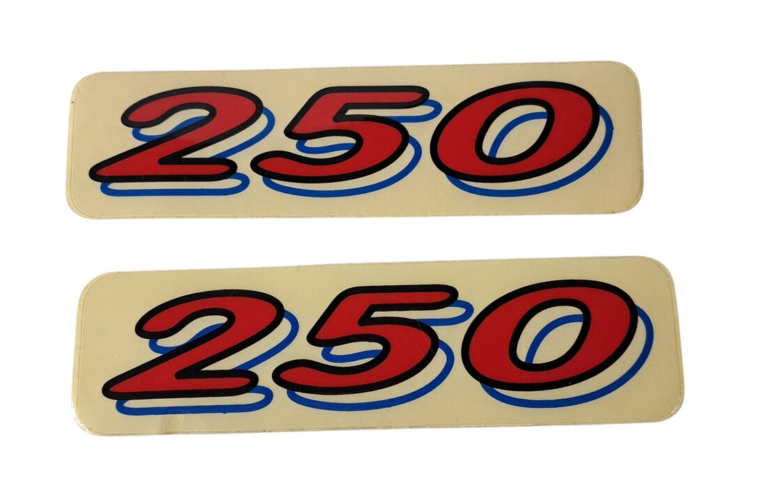 TM "250" Sticker 1998/1999 Red