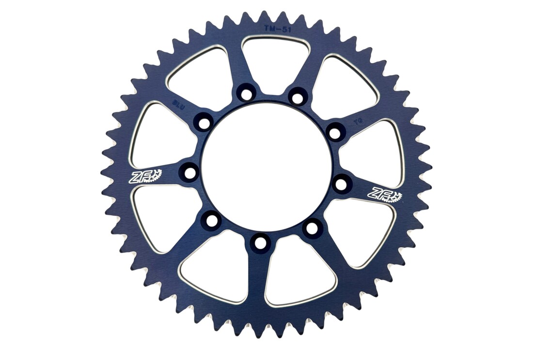 ZF Rear Sprocket Alloy TM Moto Blue - 51t