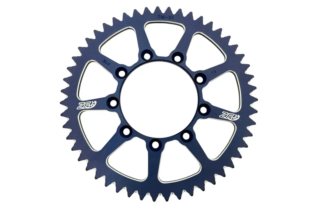 ZF Rear Sprocket Alloy TM Moto Blue - 50t