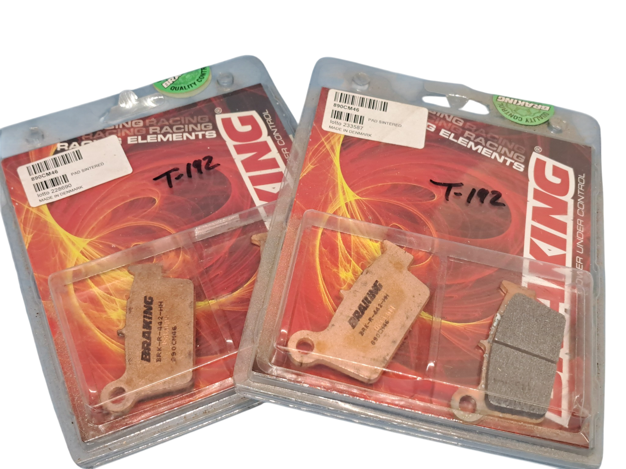 SET (2) BRAKING Rear Brake pads #890CM46 "Sinter"