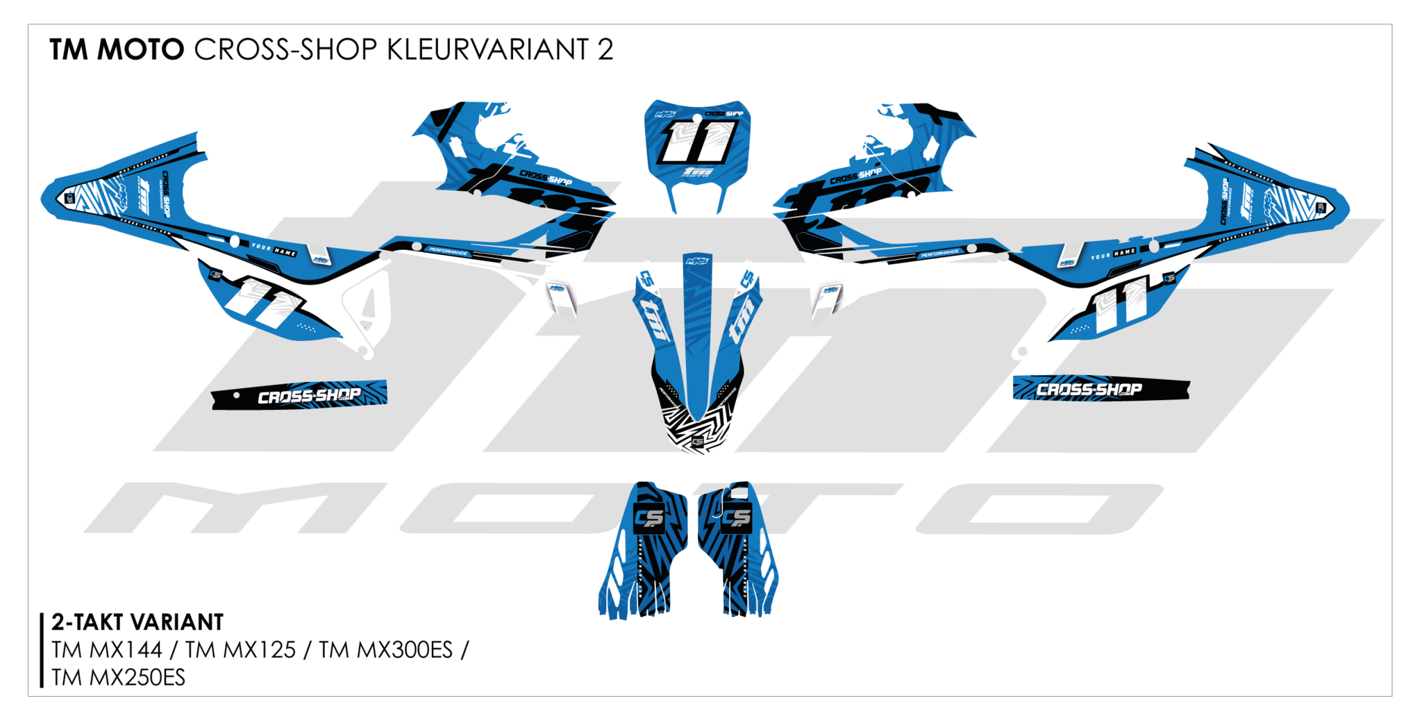 TM Cross-Shop Decal Kit Wave - 2-stroke | 2022->....