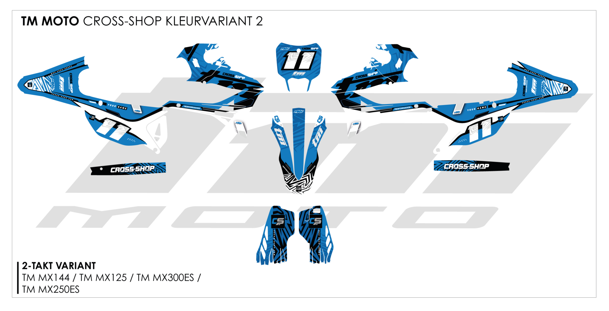 TM Cross-Shop Decal Kit Wave - 2-stroke | from 2022