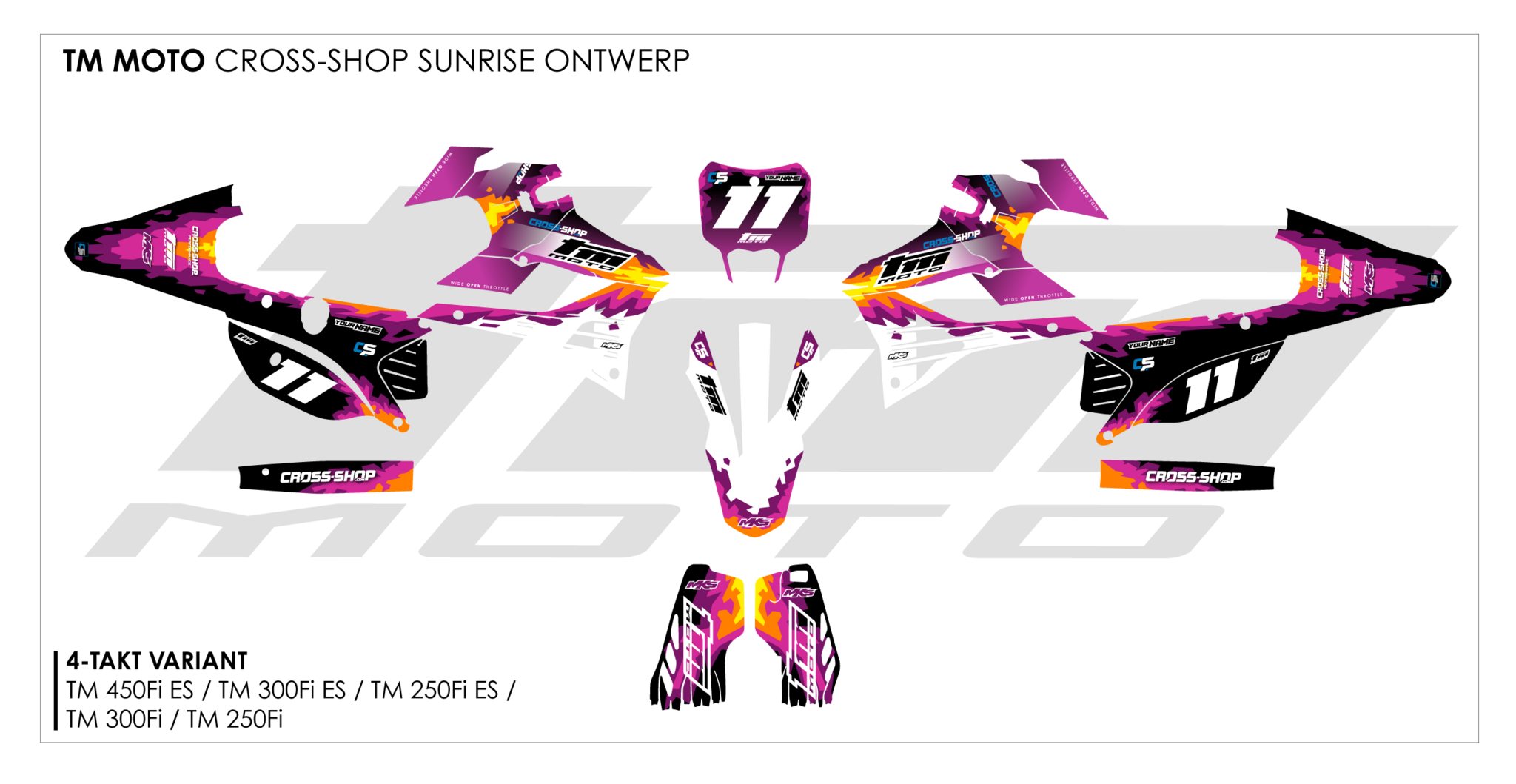 TM Cross-Shop Stickerset Sunrise - 4-takt | 2022->....