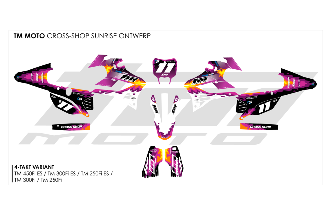 TM Cross-Shop Stickerset Sunrise - 2-takt | vanaf 2022