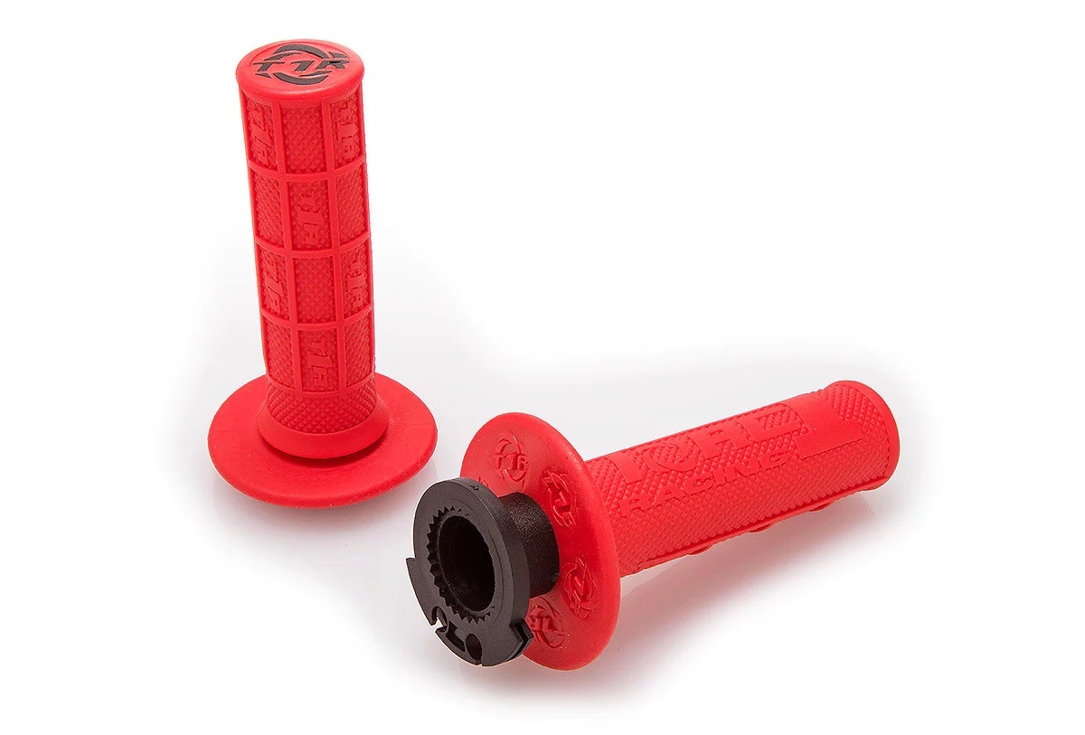 TORC1 DEFY Hole Shot Lock-On 1/2 Waffle Handvaten - Red