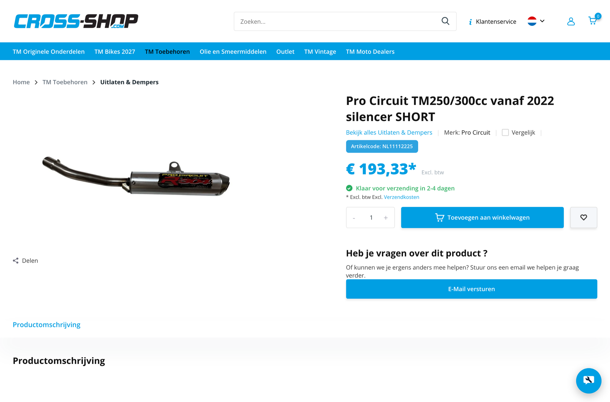 Product bekijken en toevoegen