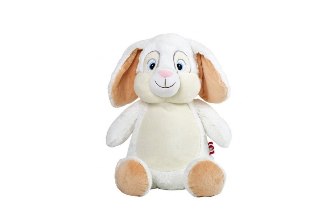 Gepersonaliseerde knuffel van een konijn geborduurd met naam