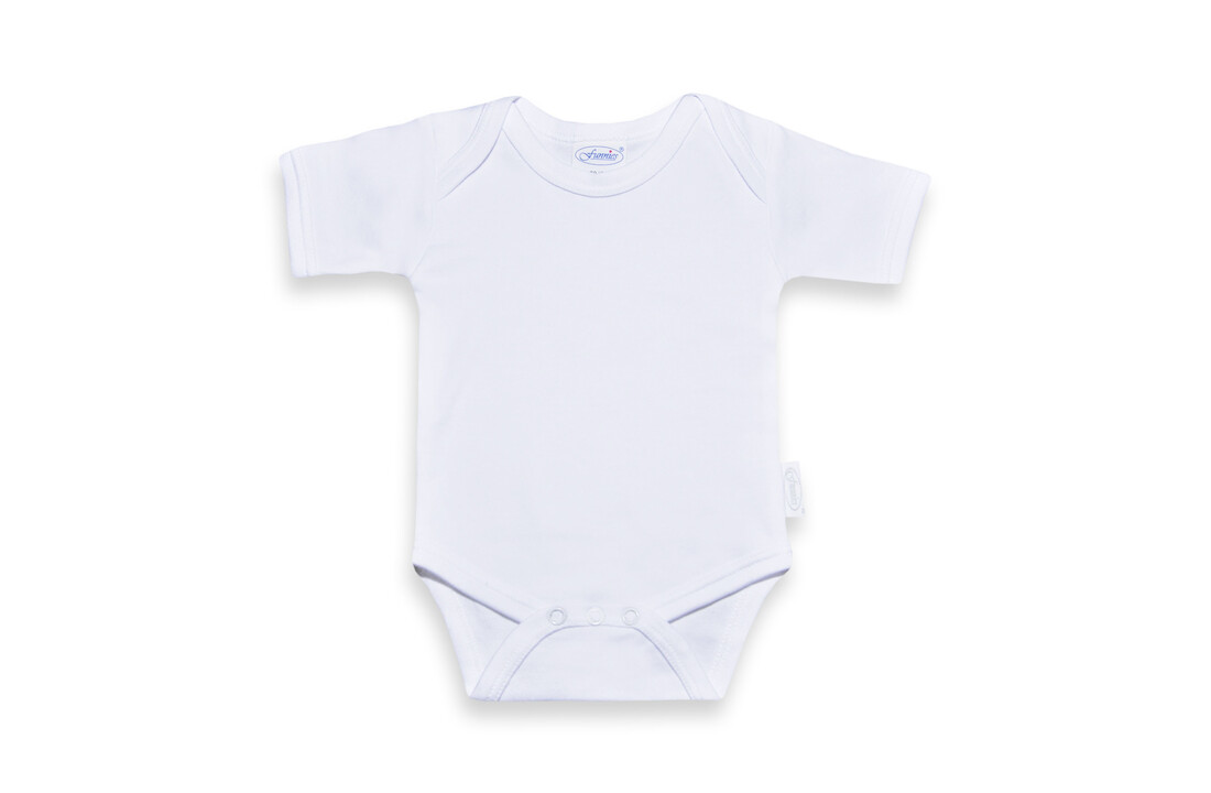 Romper wit met grijze bies, 50-56