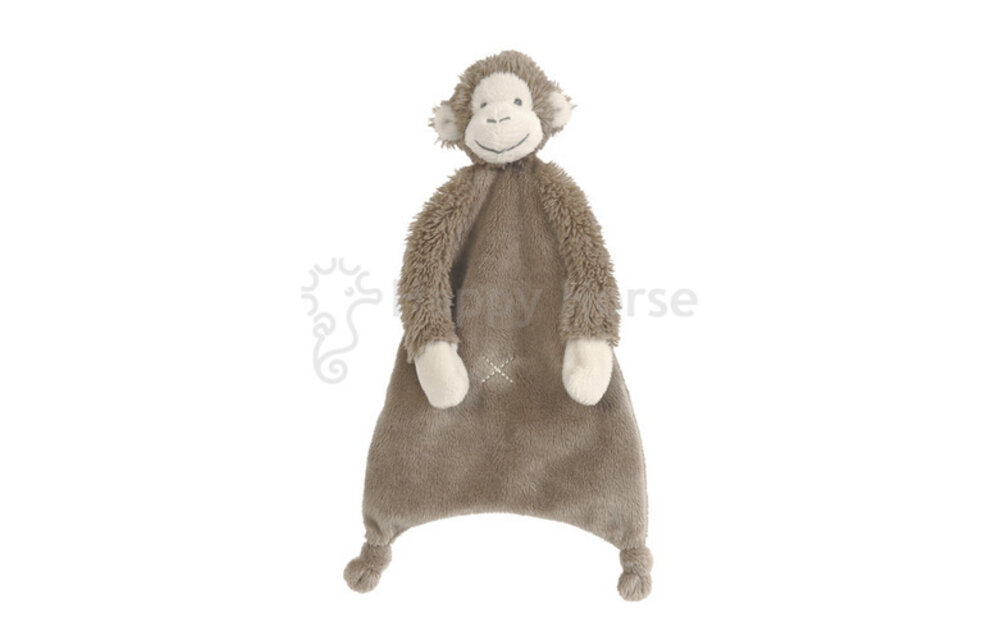 Knuffeldoekje Monkey Mickey Lichtbruin - Tuttel doekje Happy Horse