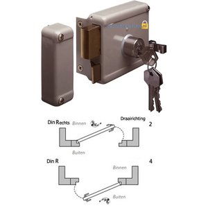 Yale oplegslot 634 - 635 doornmaat 50 en 60 draairichting 1 + 2