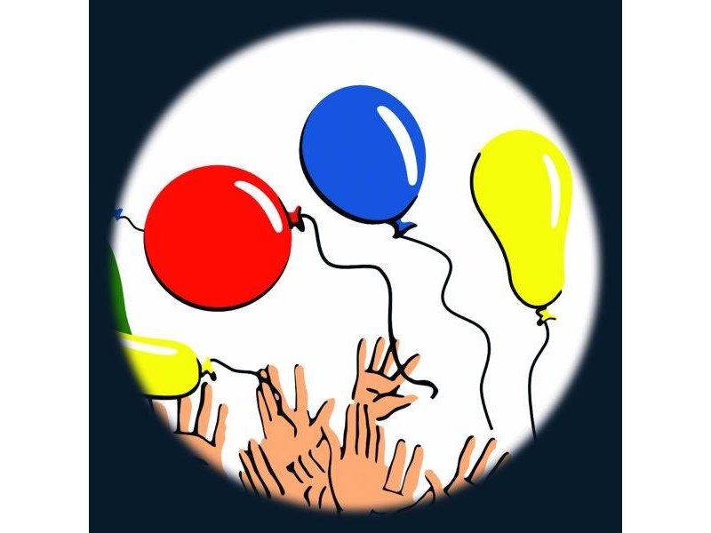 OPTIkinetics Magnetisch 6" Effectwiel thema: Balloons