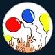 Magnetisch 6" Effectwiel thema: Balloons