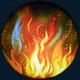Magnetisch 6" Effectwiel thema: Fire