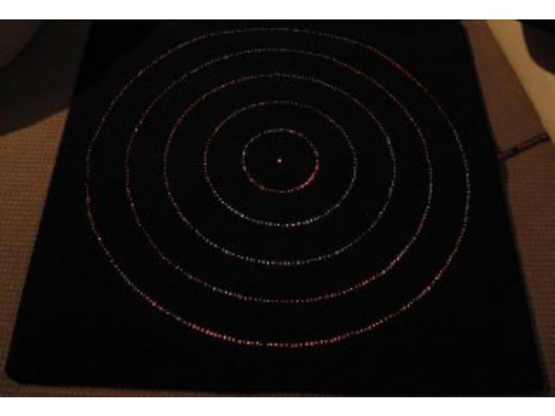 Sterrenhemeltapijt cirkels- incl lichtbron   125 x 125cm