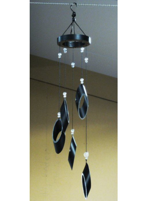 Windchimes zwart-zilver