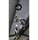 Windchimes zwart-zilver   30cm