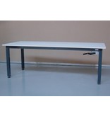 Atelier Michel Koene Hoog/laag tafel AMK hydraulisch Blad Ecoplex HPL 19mm wit   t/m 160 x 100cm