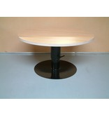 Atelier Michel Koene Hoog/laag tafel AMK met spindel, blad ecoplex wit   Ø 170cm