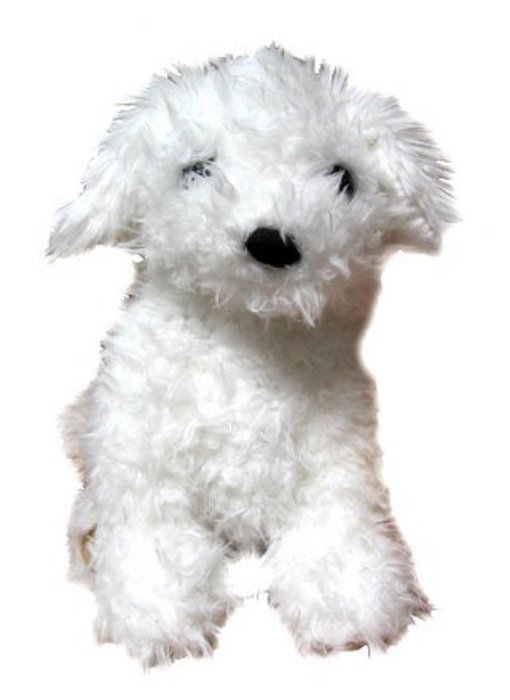 Handpop witte hond Westie