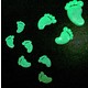 Glow in the dark voetjes set van 9 stuks