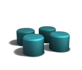 CAPRI - Poef, zacht gecoat schuim