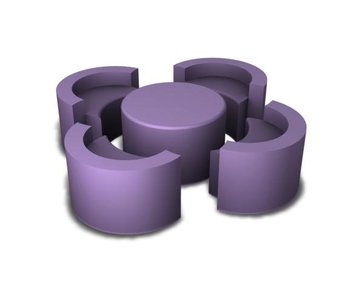 KIDS FIORE SET - Tafel, zacht gecoat schuim