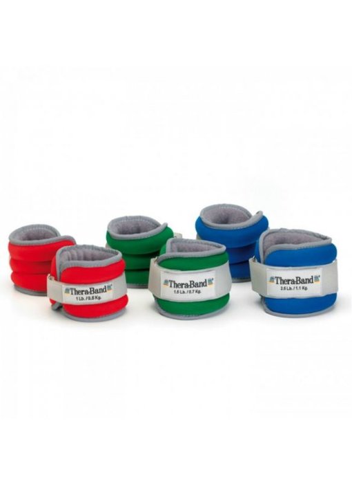 Gewichtenmanchetten TheraBand Blauw set van 2 stuks